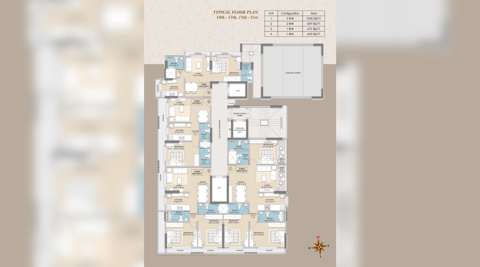 HUM-Emerald-Heights-Typical-Floor-Plan-10th-to-13th-15th-21st-Floor